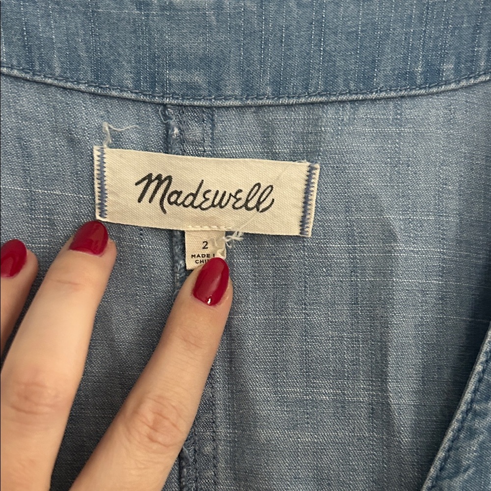 Blue Denim Jumpsuit - Picture 3 of 4